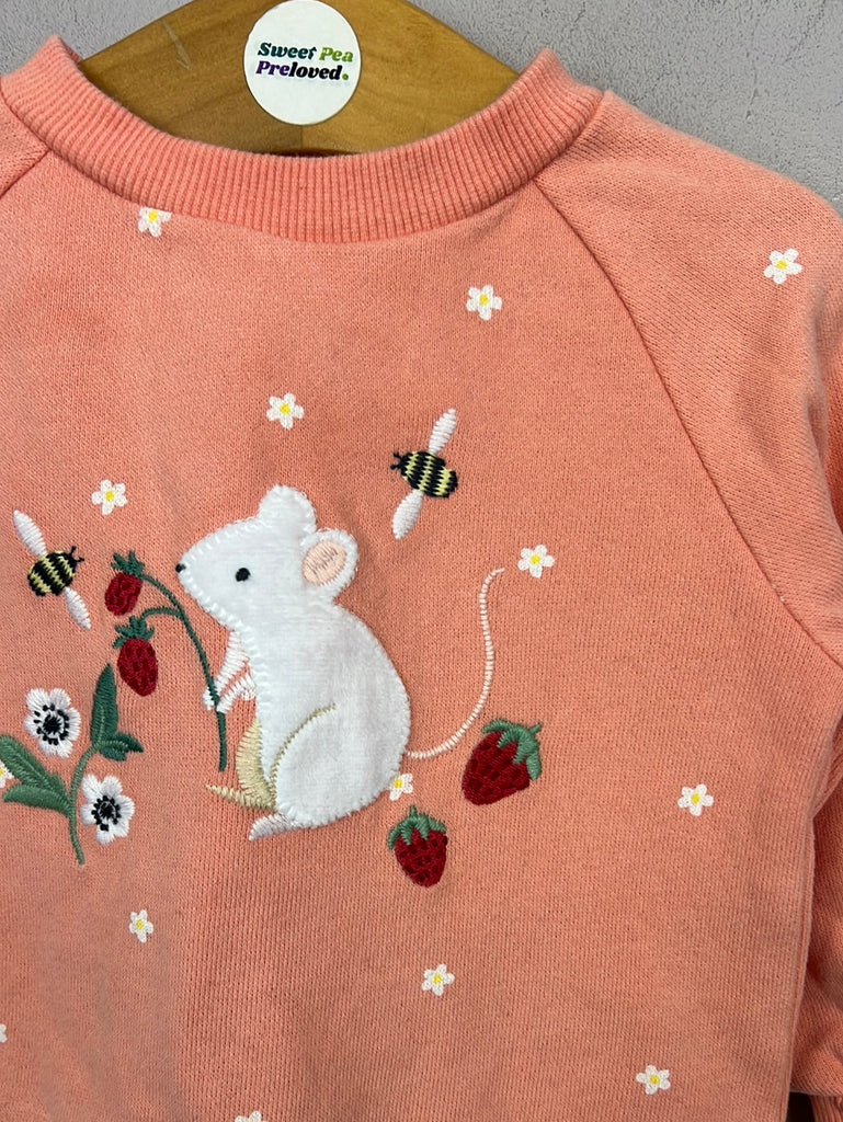 Pre Loved John Lewis Mouse Sweatshirt 3-6m