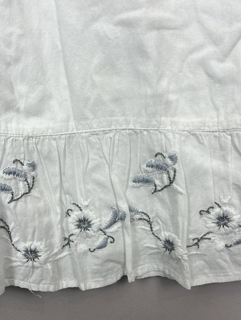 7-8y Little White Company white embroidered cotton dress
