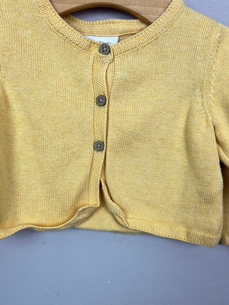 Next butter yellow cardigan 3-6m - Sweet Pea Preloved