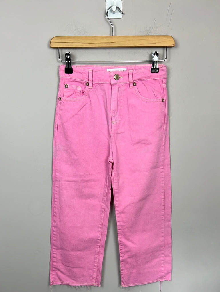 secondhand kids Zara pink wide leg jeans 9y
