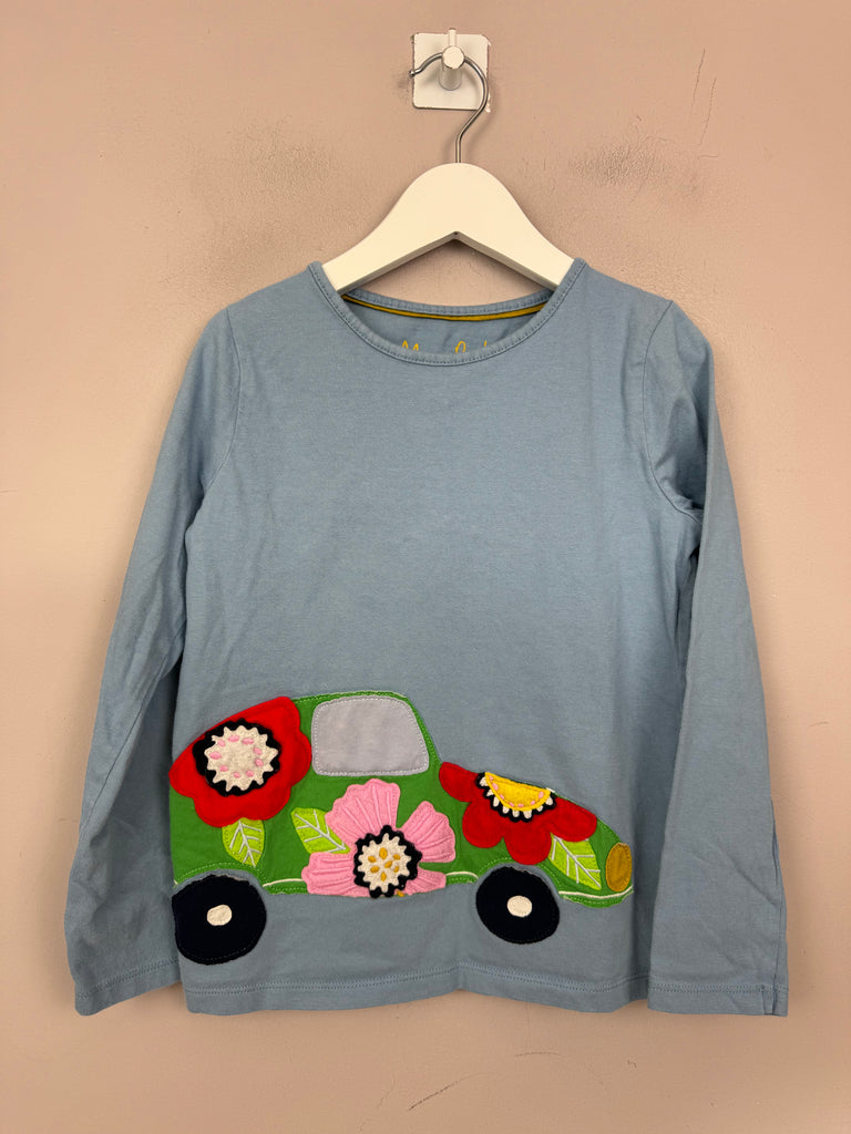 Preloved mini Boden flower Car T-Shirt 7-8y