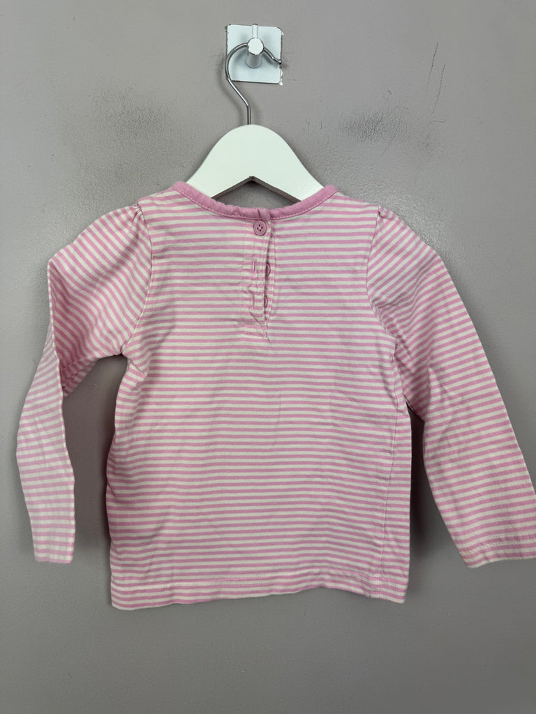 Secondhand Kids Jojo Maman Bebe pink stripe l/s Top 2-3y