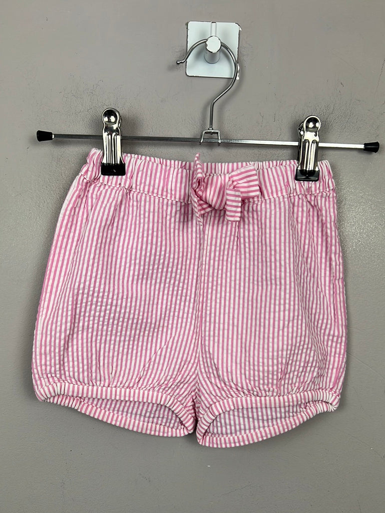 Preloved Confiture pink seersucker shorts 24m