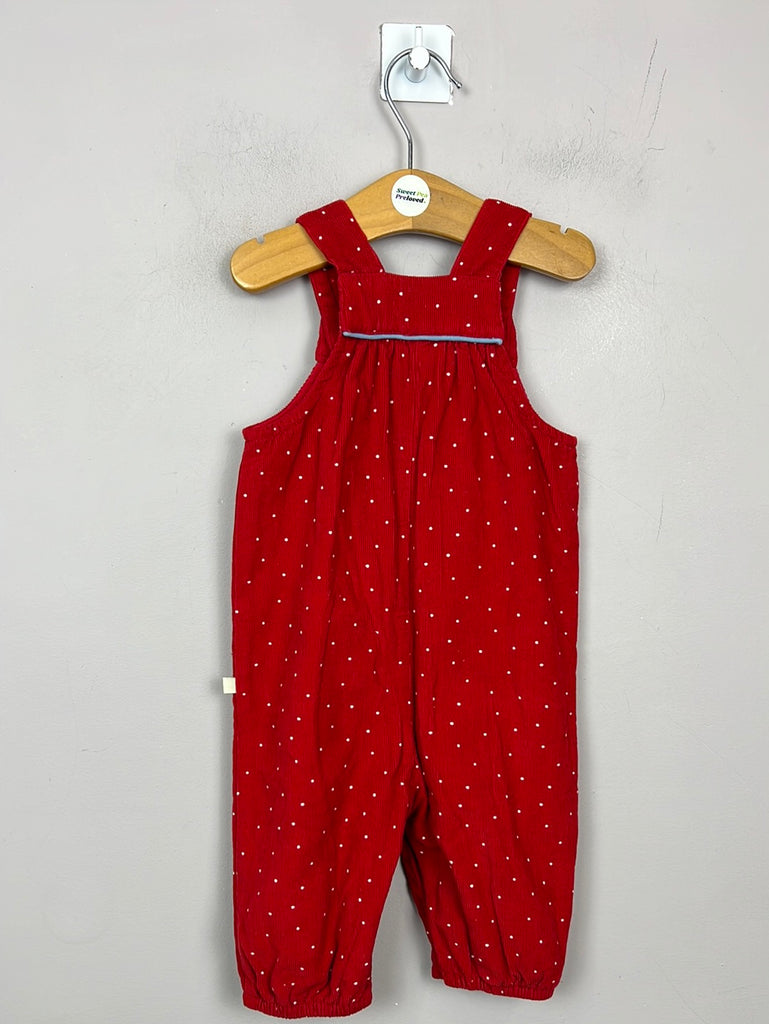 second hand baby Frugi red bunny cord dungarees 