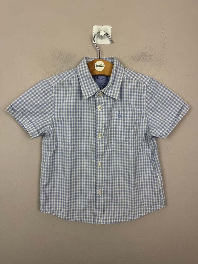 Zara baby blue check shirt 18-24m second hand baby - sweet pea preloved 