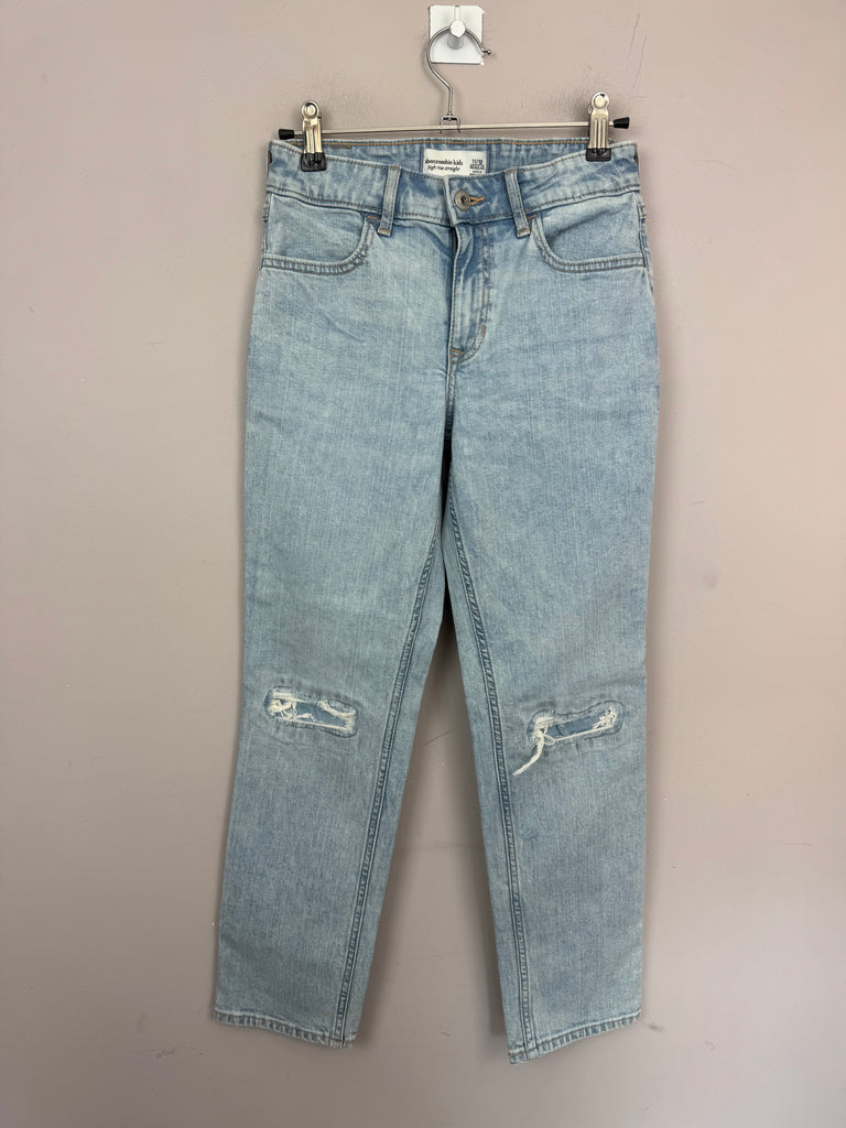 Abercrombie high rise straight leg jeans 11-12y preloved kids - sweet pea preloved 