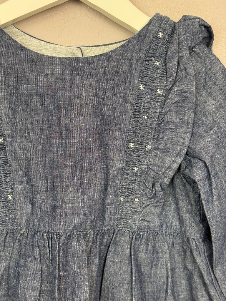 Little White Company ruffle dress 3-4y