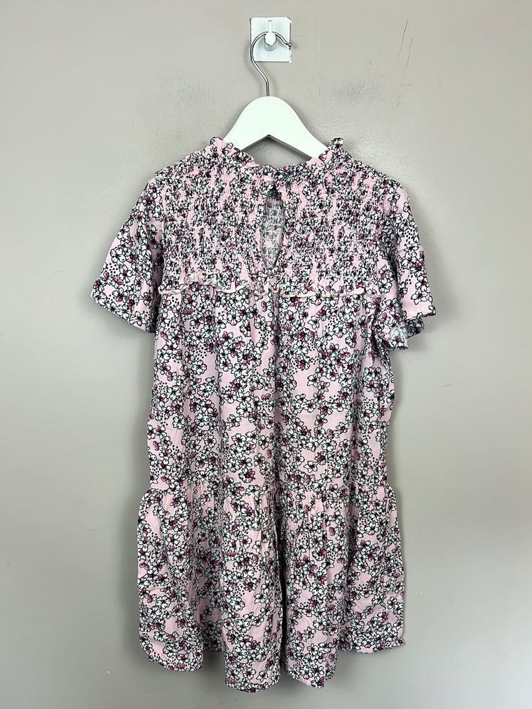 Preloved Next pink blossom midi dress bnwt 8-9y