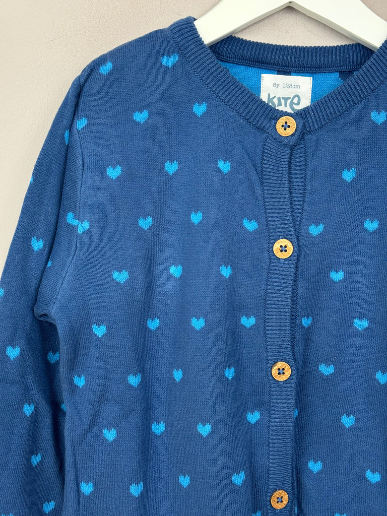 Kite Heart Cardigan 8y - sweet pea preloved 