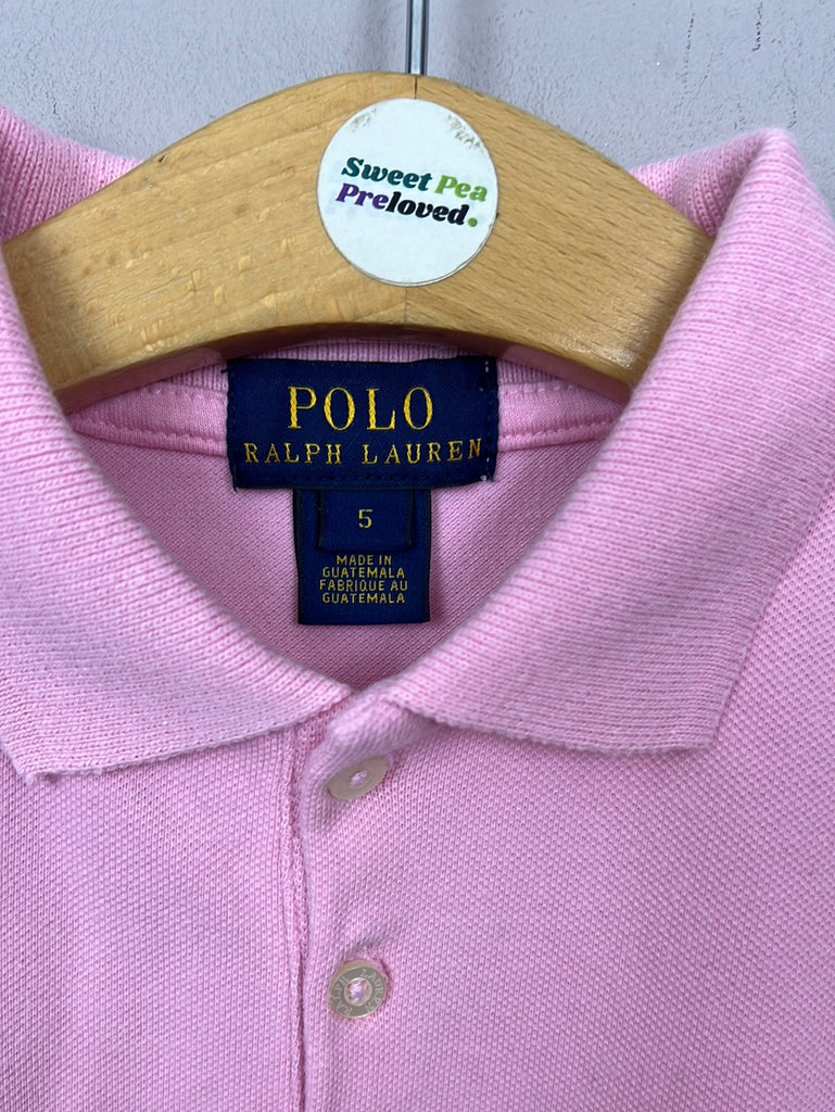 Ralph Lauren Baby Pink Polo 5y