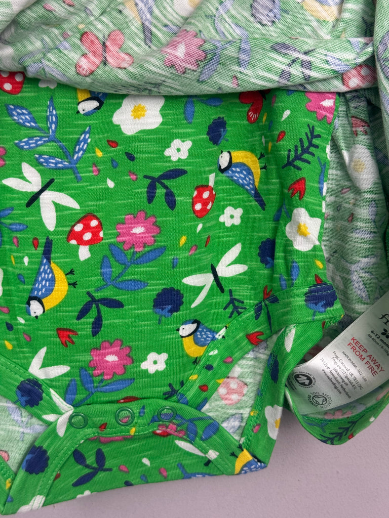 Frugi Green Body Dress - New ages up to 18m 