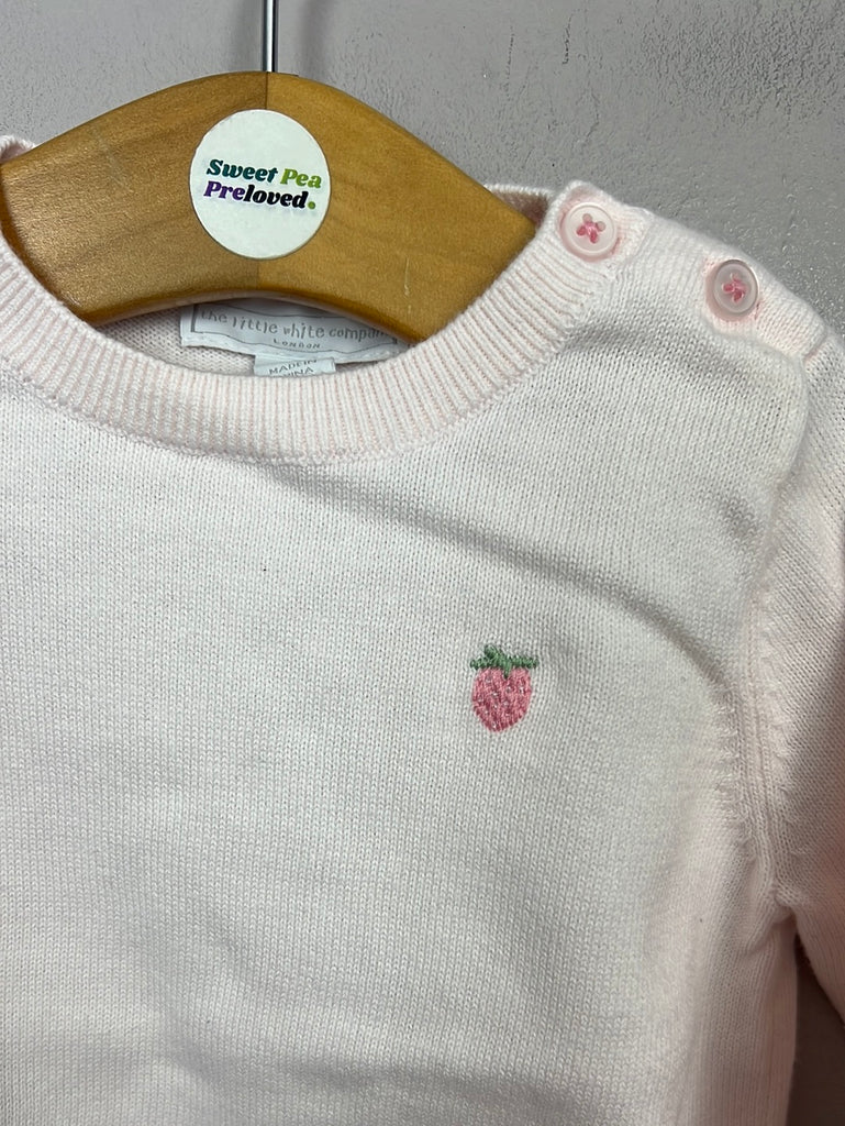 Secondhand baby Little White Company Strawberry pink Jumper 6-9m