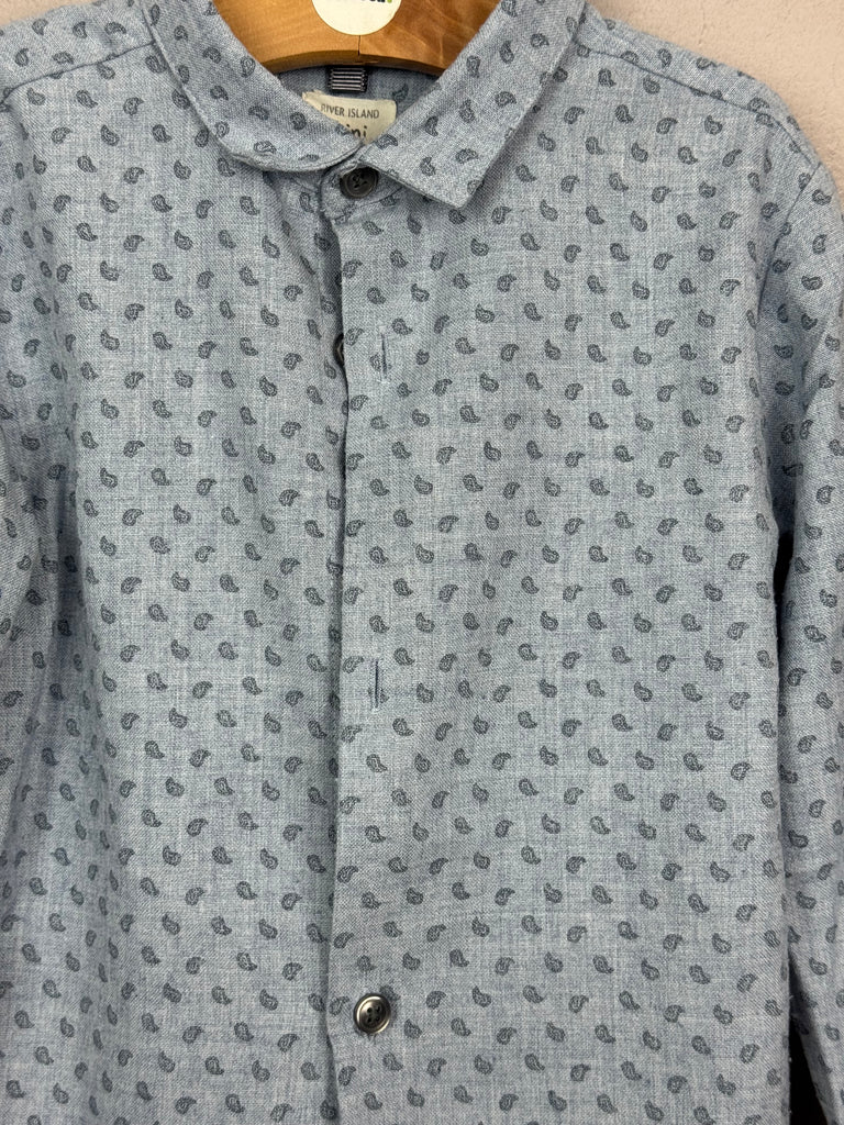River Island Soft Blue Shirt 2-3y secondhand kids