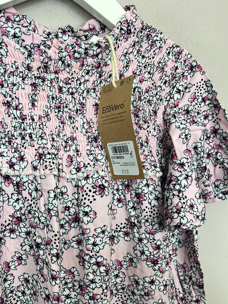 Next pink blossom midi dress bnwt 8-9y