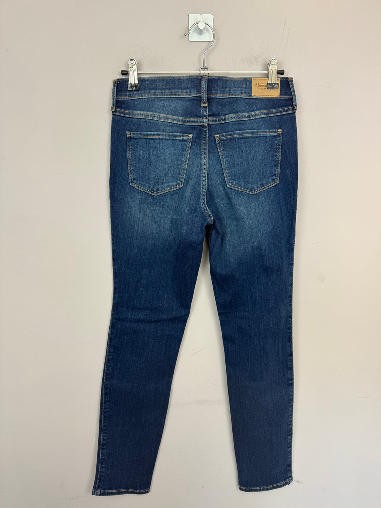 Abercrombie high rise jeans 11-12y new (dark wash)