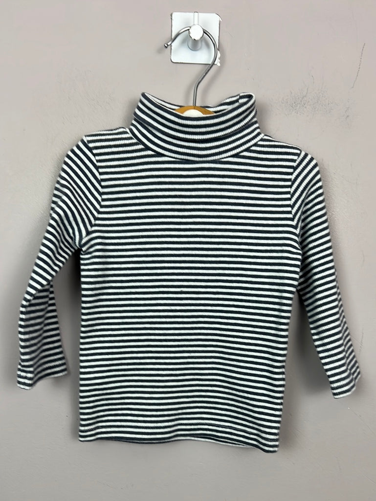 Secondhand Kids Next ribbed stripe turtle neck top 6-9m