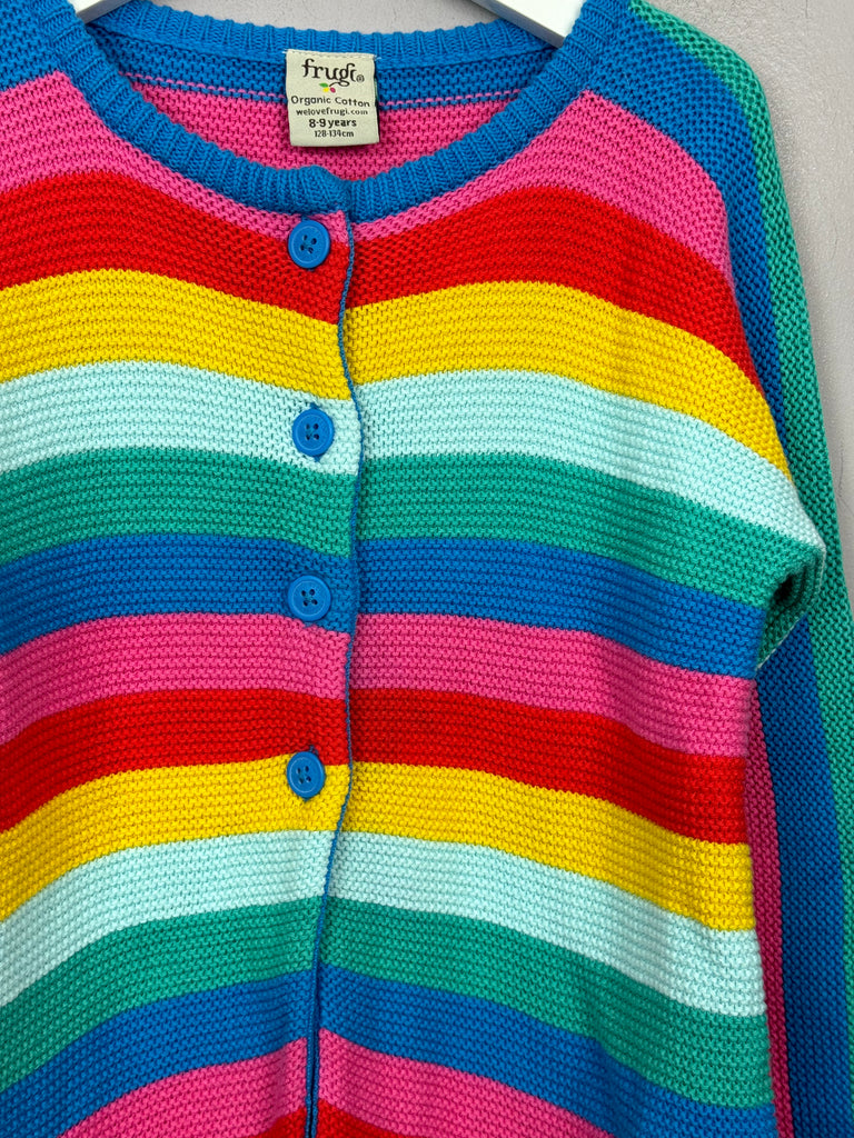 Secondhand Childrens Frugi Bright Stripe Cardigan 8-9y