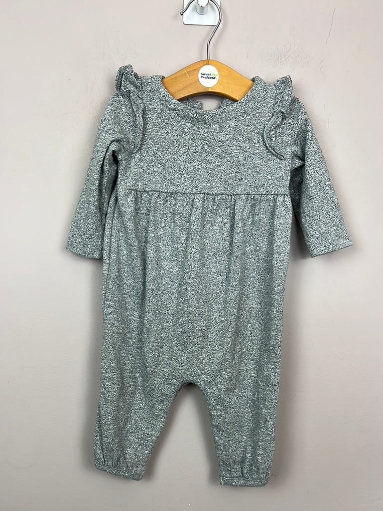 Secondhand baby Gap grey ruffle playsuit 3-6m