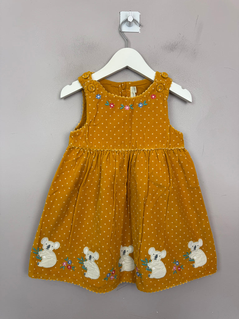 Pre loved Baby Jojo Maman Bebe Mustard Koala Dress 2-3y -Sweet Pea Preloved Clothes 