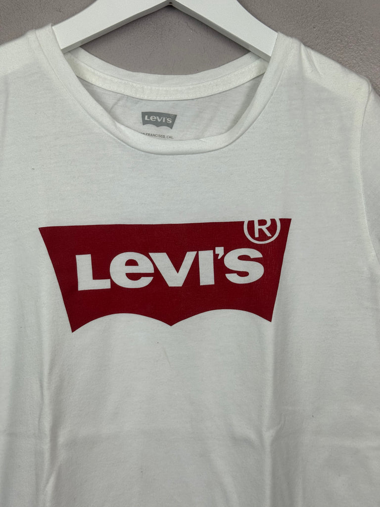 Levi's White Logo T-shirt 12y Preloved kids - sweet pea preloved 