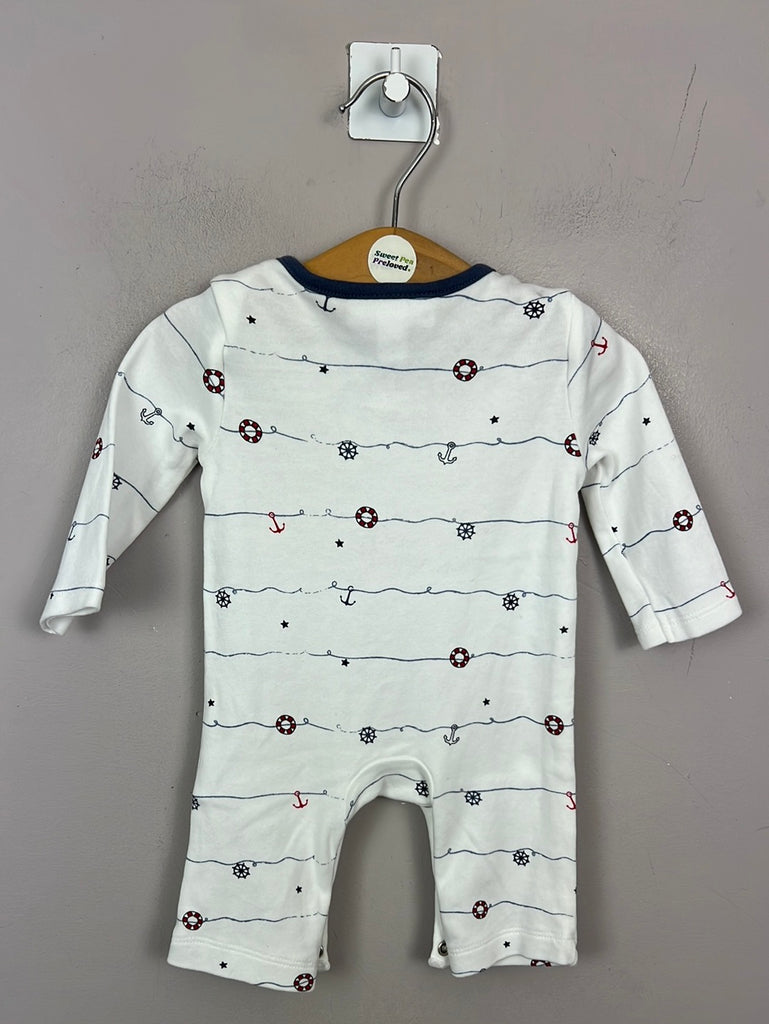 Little White Company Nautical footless sleepsuit - Newborn - Sweet Pea Preloved
