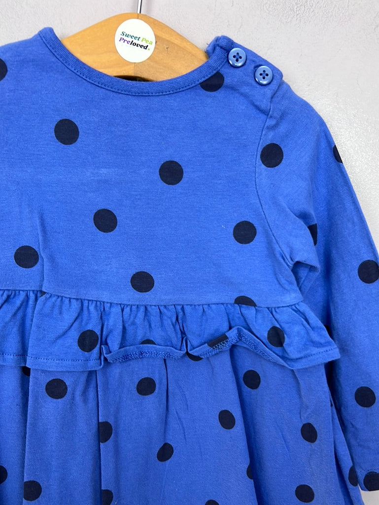 SEcondhand baby John Lewis spotted ruffle dress 9-12m