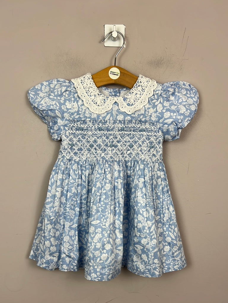 Second Hand Baby Next baby blue smocked dress 12-18m