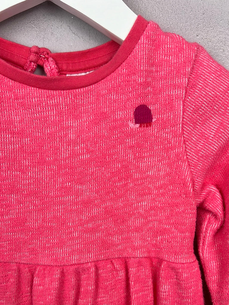 Second hand baby Next bright pink/red dress 9-12m