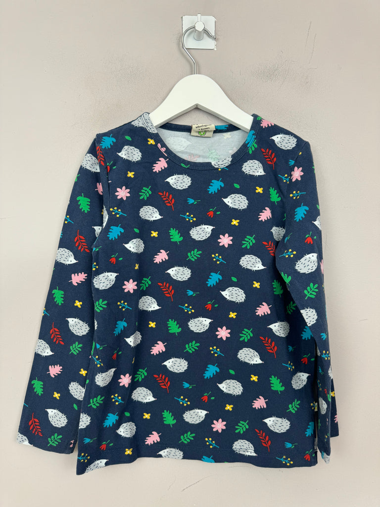 Frugi Hedgehog Long Sleeve T-shirt 7-8y - Sweet pea preloved 