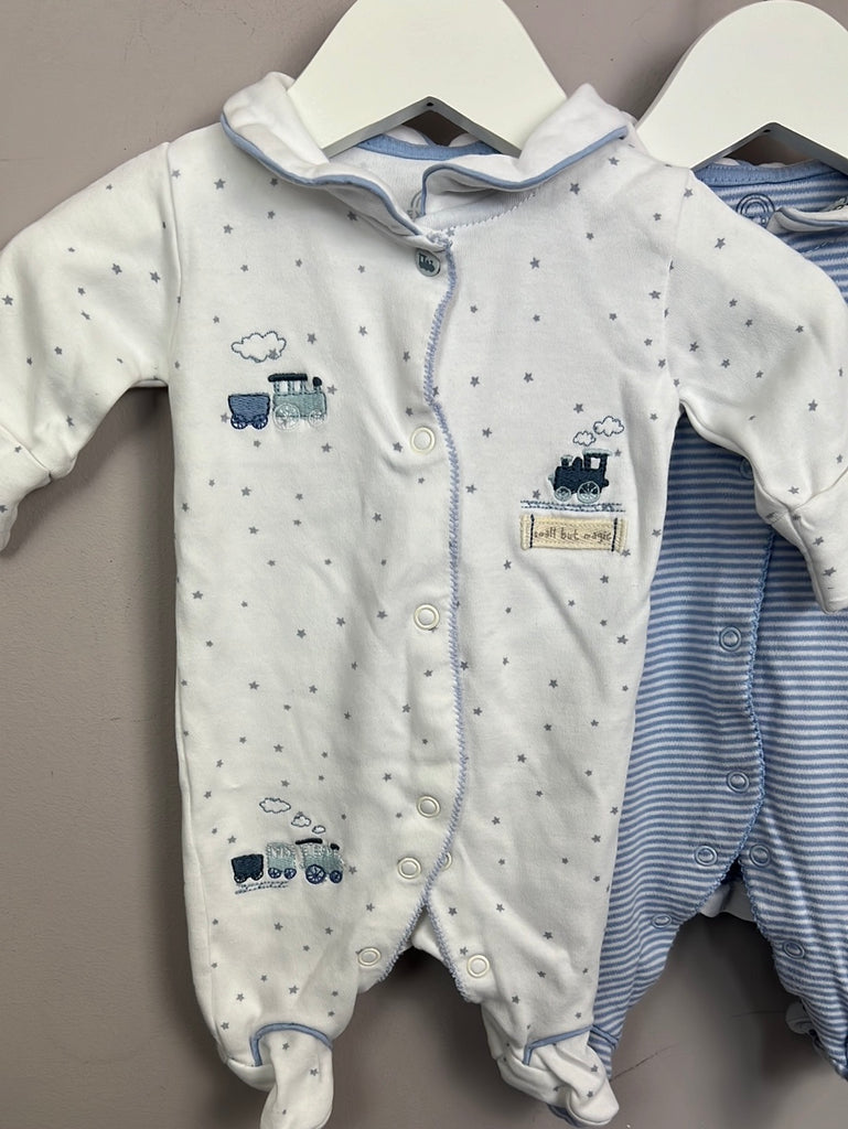 Preloved Baby First Size Next Collared Train Sleepsuits