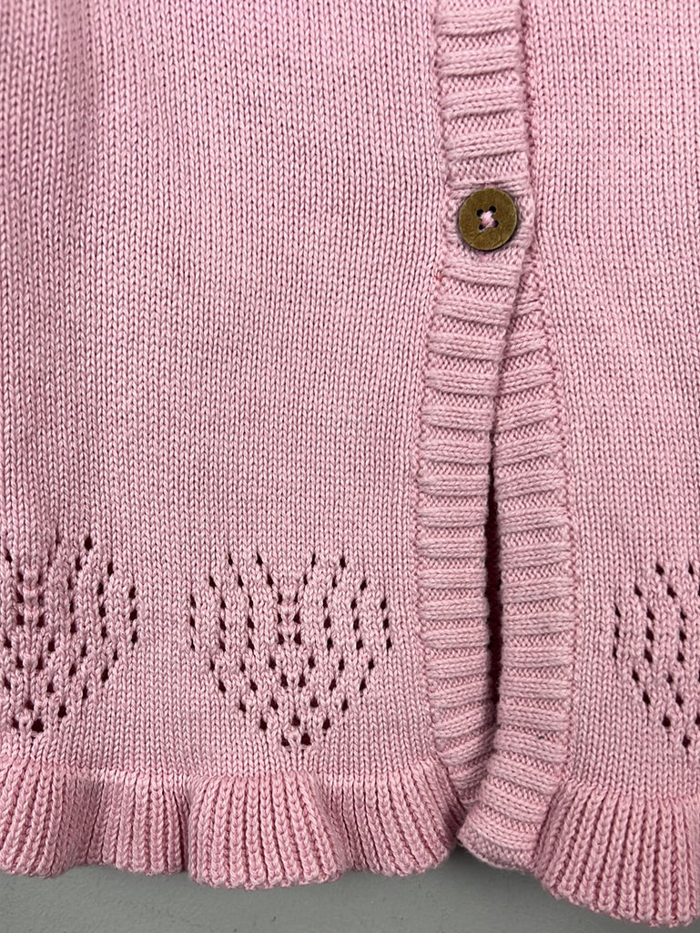 Kite pink pointelle heart cardigan 6-9m - Sweet Pea Preloved