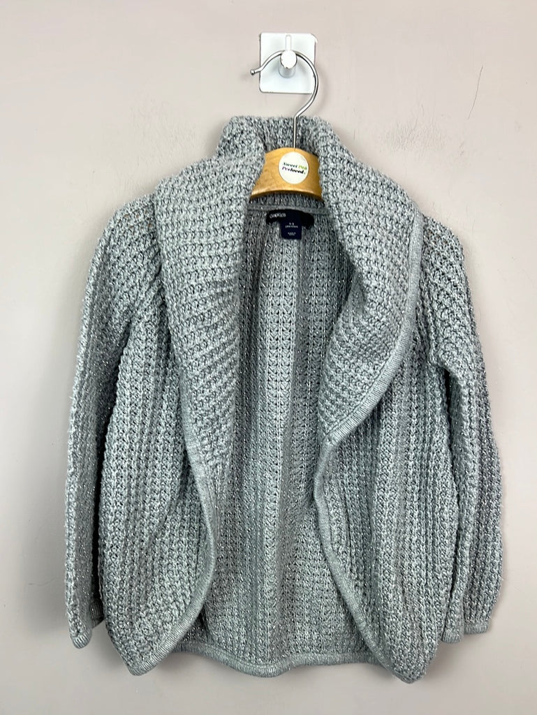 Pre Loved Kids GAP Grey sparkle shawl collar cardigan 4-5y