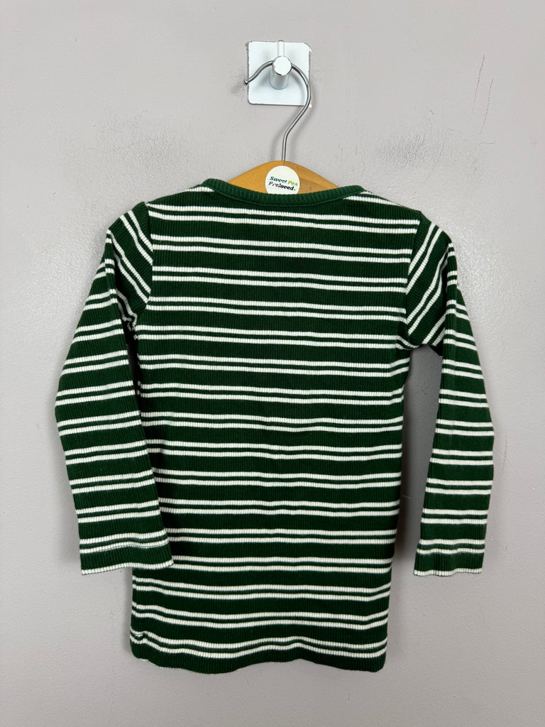 Little Green Radicals Forest Stripe Henley Top 12-18m