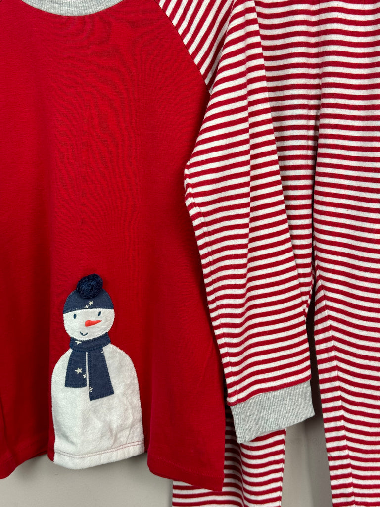 Secondhand Kids Little White Company Snowman PJ's 7-8y