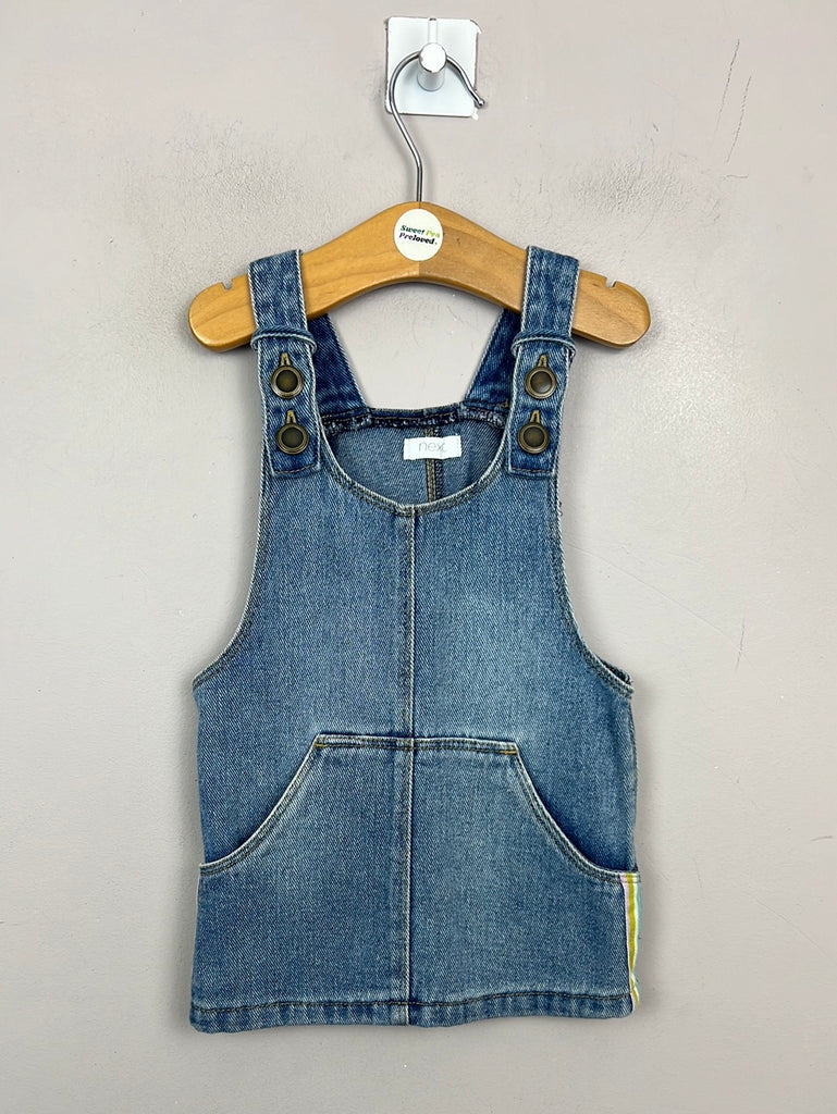 Preloved baby Next denim dress with taped sides 6-9m