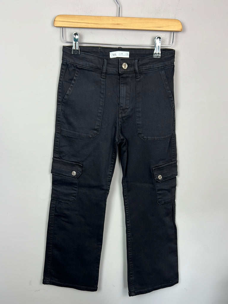 Zara cargo jeans - black 9y