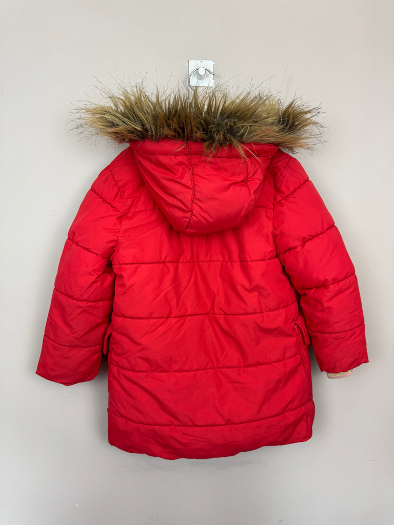 Boden Red Padded Coat 3-4y 