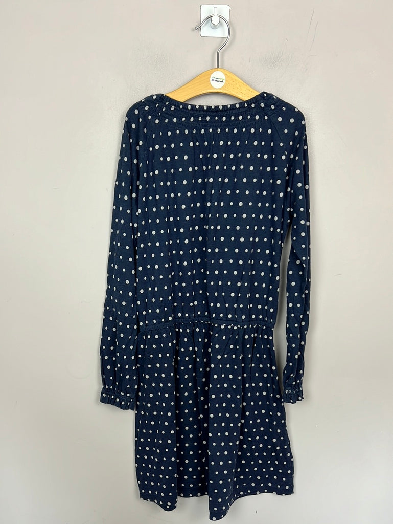 Uniqlo Navy Spot Jersey Dress 9-10y - Sweet Pea Preloved Clothes