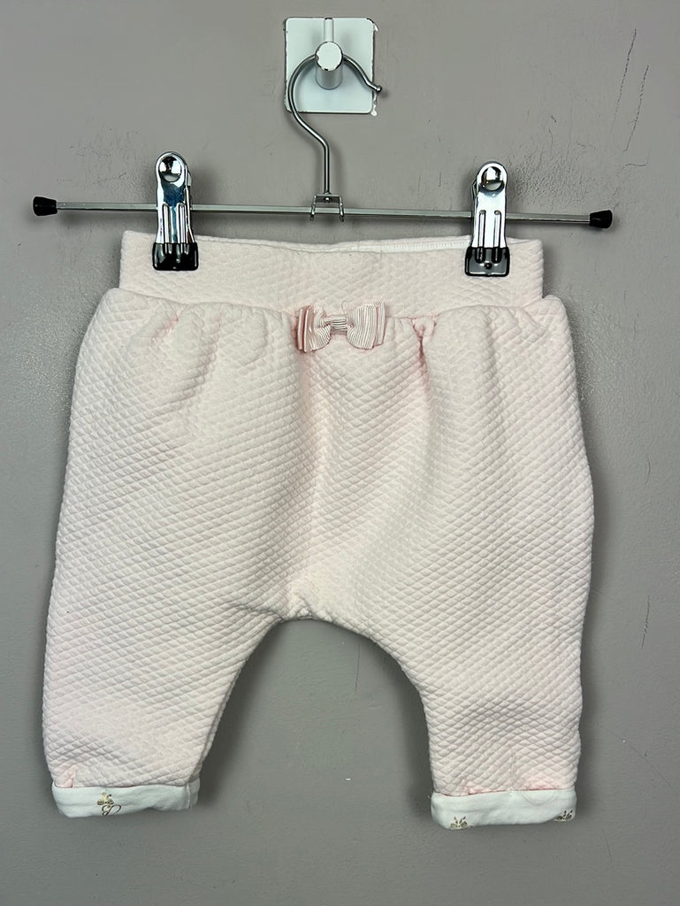 Pre Loved Baby Baker pink quilted joggers 3-6m