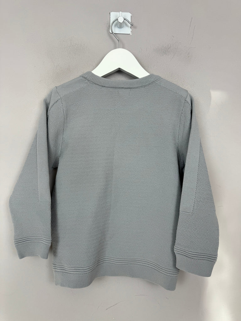 Second Hand Boys River Island Grey textured jumper 4-5y