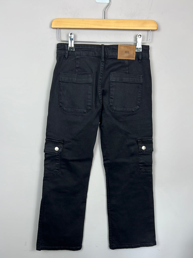 secondhand kids Zara cargo jeans - black 9y