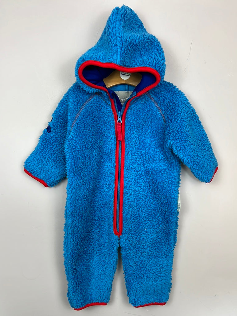 Secondhand baby Kozi Kidz Blue Fleece Pramsuit 6m