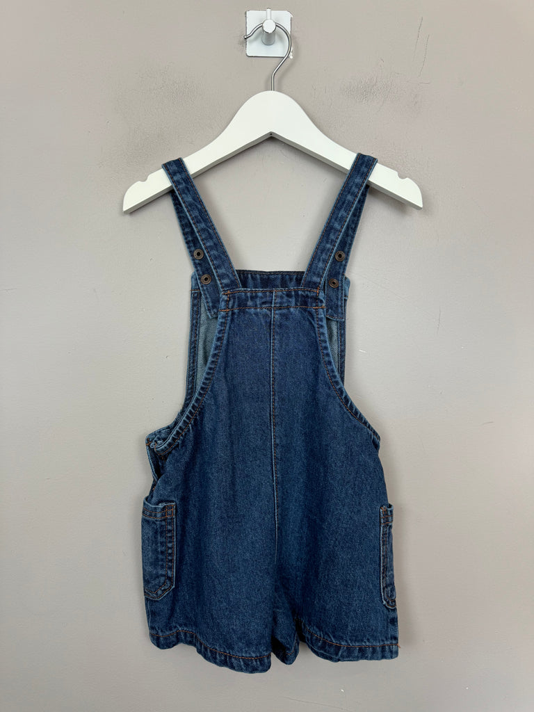 Preloved kids Next short denim dungarees 2-3y