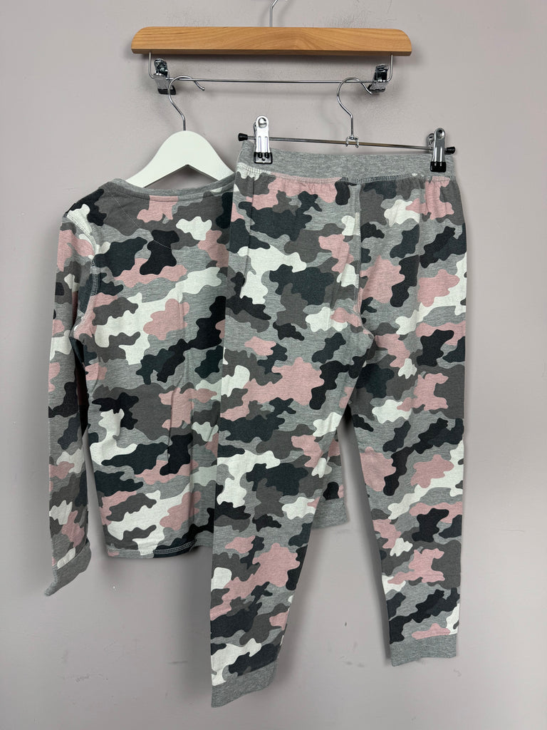 Secondhand kids M&S grey Camo PJs 9-10y