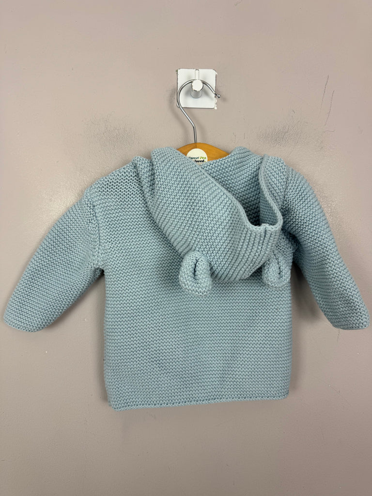 Pre Loved Baby Next pale Blue Hooded Cardigan 0-3m