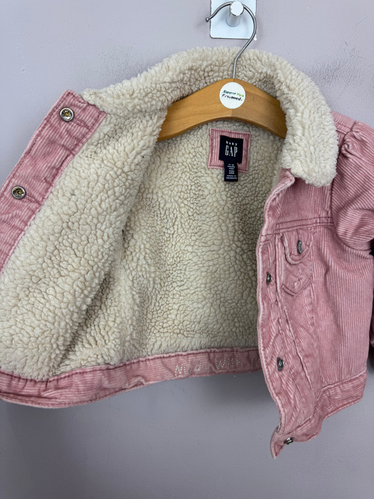 Secondhand Baby GAP Pink Cord Jacket 12-18m -Sweet pea preloved clothes
