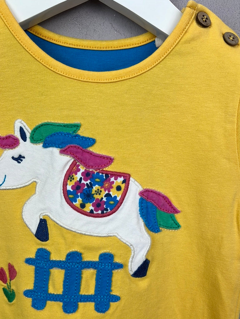 Second hand baby Kite yellow pony t-shirt