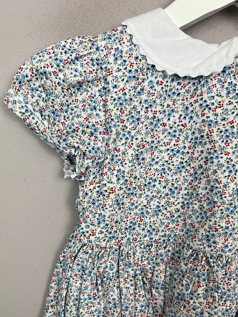 Confiture blue & white tiny bloom dress -Sweet pea preloved 