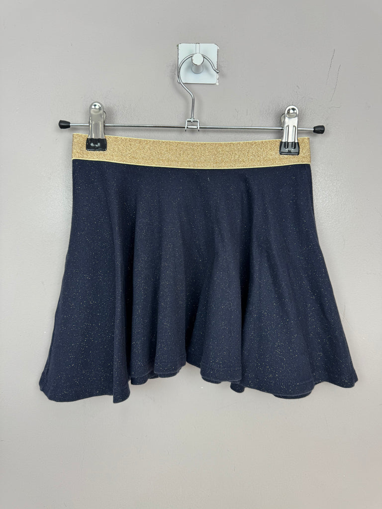 Secondhand Girls Petit Bateau navy sparkle jersey skirt 6y