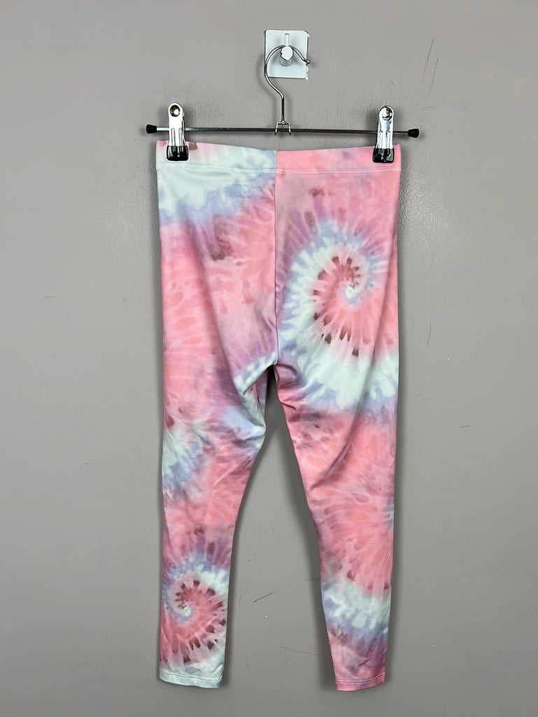 Preloved Next pink tie dye active leggings 8y